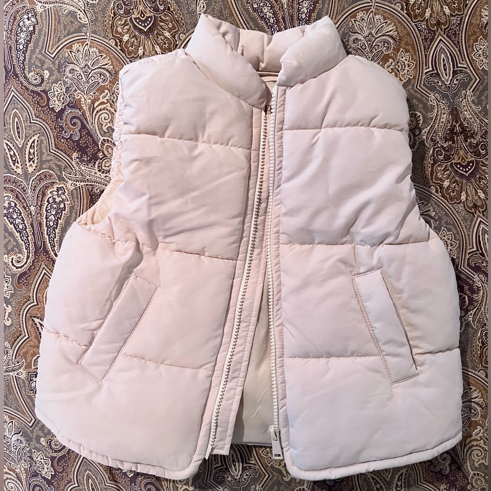 Zara Cream Puffer Vest Children's size 3-4T